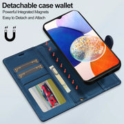 For Samsung Galaxy S20 FE 5G LC.IMEEKE L2 Series Detachable Magsafe PU Phone Case with Lanyard(Blue)