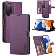 For Samsung Galaxy S20 FE 5G LC.IMEEKE L2 Series Detachable Magsafe PU Phone Case with Lanyard(Purple)