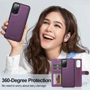 For Samsung Galaxy S20 FE 5G LC.IMEEKE L2 Series Detachable Magsafe PU Phone Case with Lanyard(Purple)