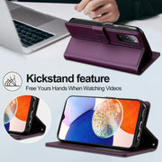 For Samsung Galaxy S20 FE 5G LC.IMEEKE L2 Series Detachable Magsafe PU Phone Case with Lanyard(Purple)