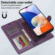 For Samsung Galaxy S20 FE 5G LC.IMEEKE L2 Series Detachable Magsafe PU Phone Case with Lanyard(Purple)