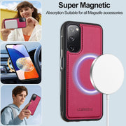 For Samsung Galaxy S20 FE 5G LC.IMEEKE L2 Series Detachable Magsafe PU Phone Case with Lanyard(Red)