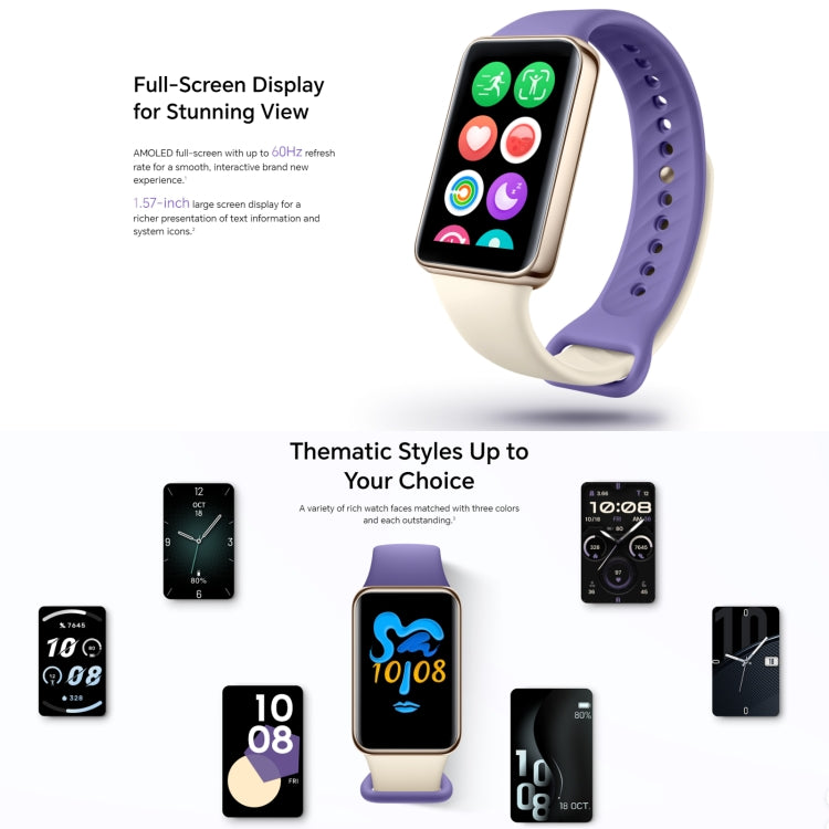 Honor Band 9, 1.57 inch AMOLED Screen, Support Heart Rate / Blood Oxygen / Sleep Monitoring, NFC Version(Blue)