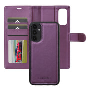 For Samsung Galaxy A14 4G / A14 5G LC.IMEEKE L2 Series Detachable Magsafe PU Phone Case with Lanyard(Purple)