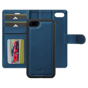For iPhone 7 / 8 / SE 2020 2022 LC.IMEEKE L2 Series Detachable Magsafe PU Phone Case with Lanyard(Blue)