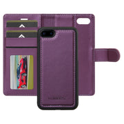 For iPhone 7 Plus / 8 Plus LC.IMEEKE L2 Series Detachable Magsafe PU Phone Case with Lanyard(Purple)