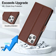 For iPhone 12 / 12 Pro LC.IMEEKE L2 Series Detachable Magsafe PU Phone Case with Lanyard(Brown)