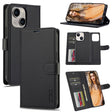 For iPhone 13 LC.IMEEKE L2 Series Detachable Magsafe PU Phone Case with Lanyard(Black) - iPhone 13 Cases by LC.IMEEKE | Online Shopping South Africa | PMC TechLife | Buy Now Pay Later Mobicred