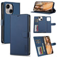 For iPhone 13 LC.IMEEKE L2 Series Detachable Magsafe PU Phone Case with Lanyard(Blue) - iPhone 13 Cases by LC.IMEEKE | Online Shopping South Africa | PMC TechLife | Buy Now Pay Later Mobicred