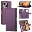 For iPhone 13 LC.IMEEKE L2 Series Detachable Magsafe PU Phone Case with Lanyard(Purple) - iPhone 13 Cases by LC.IMEEKE | Online Shopping South Africa | PMC TechLife | Buy Now Pay Later Mobicred