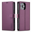 For iPhone 16 Pro Max LC.IMEEKE L2 Series Detachable Magsafe PU Phone Case with Lanyard(Purple) - iPhone 16 Pro Max Cases by LC.IMEEKE | Online Shopping South Africa | PMC TechLife | Buy Now Pay Later Mobicred