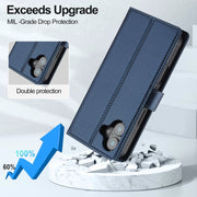 For iPhone 16 LC.IMEEKE L2 Series Detachable Magsafe PU Phone Case with Lanyard(Blue)