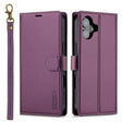 For iPhone 16 LC.IMEEKE L2 Series Detachable Magsafe PU Phone Case with Lanyard(Purple) - iPhone 16 Cases by LC.IMEEKE | Online Shopping South Africa | PMC TechLife | Buy Now Pay Later Mobicred