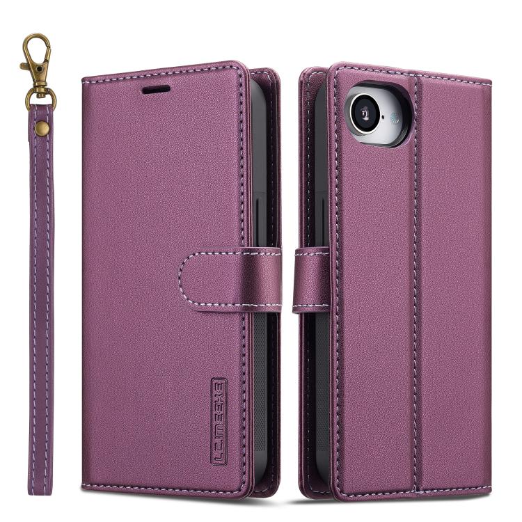 For iPhone 16e LC.IMEEKE L2 Series Detachable Magsafe PU Phone Case with Lanyard(Purple) - free shipping - PMc TechLife - Order now!
