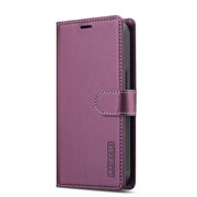 For iPhone 16e LC.IMEEKE L2 Series Detachable Magsafe PU Phone Case with Lanyard(Purple)
