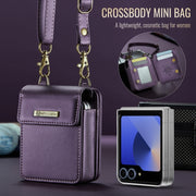 For Samsung Z Flip Series CaseMe Me50 Mini Lanyard Universal Bag(Purple)