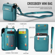 For Samsung Z Flip Series CaseMe Me50 Mini Lanyard Universal Bag(Green)