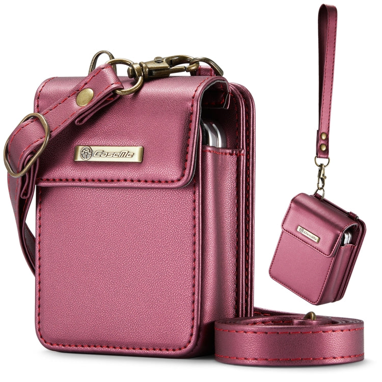 For Samsung Z Flip Series CaseMe Me50 Mini Lanyard Universal Bag(Wine Red) - free shipping - PMC Jewellery - Order now!
