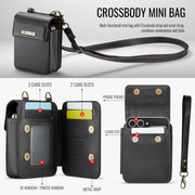 For Samsung Z Flip Series CaseMe Me50 Mini Lanyard Universal Bag(Black)