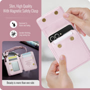 For Samsung Z Flip Series CaseMe Me50 Mini Lanyard Universal Bag(Pink)
