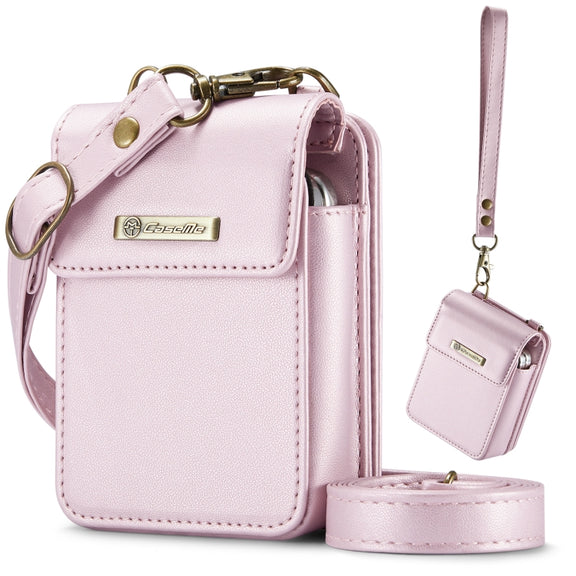 For Samsung Z Flip Series CaseMe Me50 Mini Lanyard Universal Bag(Pink)