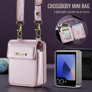 For Samsung Z Flip Series CaseMe Me50 Mini Lanyard Universal Bag(Pink)