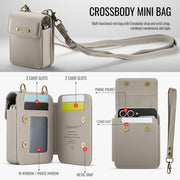 For Samsung Z Flip Series CaseMe Me50 Mini Lanyard Universal Bag(Khaki)