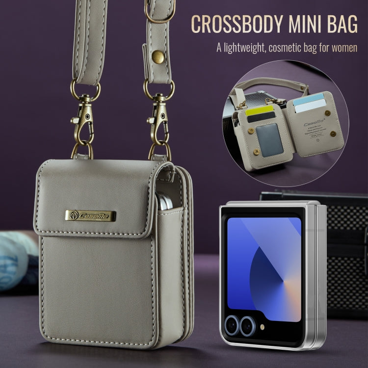 For Samsung Z Flip Series CaseMe Me50 Mini Lanyard Universal Bag(Khaki)