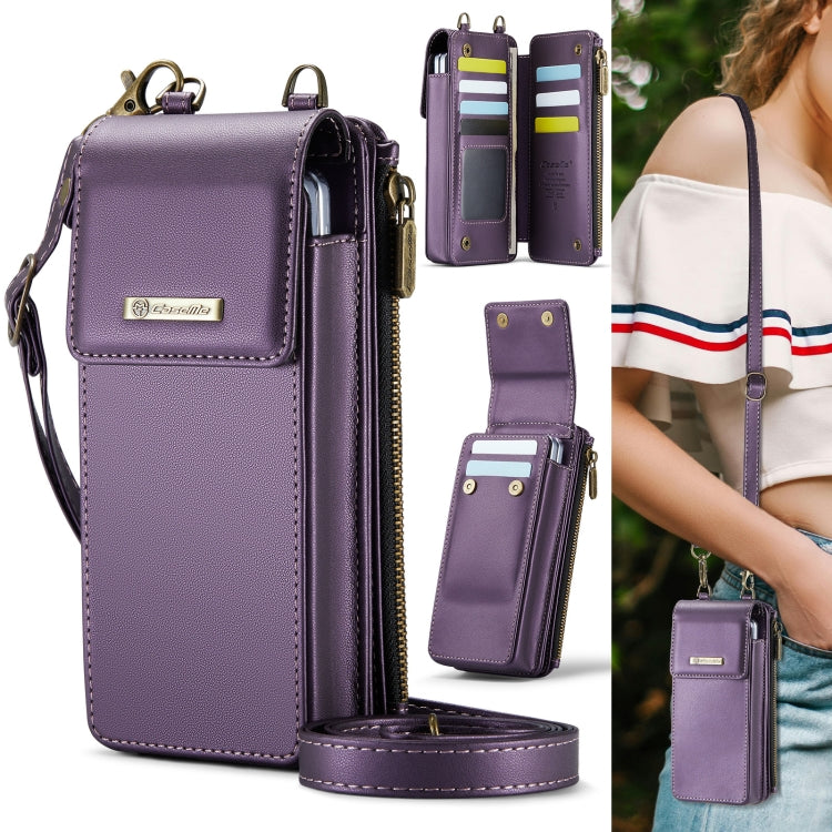 For Samsung Z Fold Series CaseMe Me50 Mini Lanyard Universal Bag(Purple)
