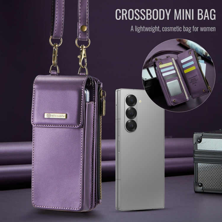 For Samsung Z Fold Series CaseMe Me50 Mini Lanyard Universal Bag(Purple)