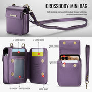 For Motorola Razr Series CaseMe Me50 Mini Lanyard Universal Bag(Purple)