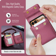 For Motorola Razr Series CaseMe Me50 Mini Lanyard Universal Bag(Wine Red)