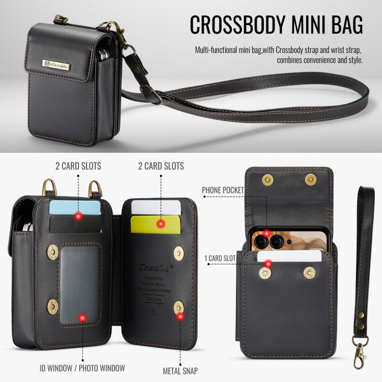 For Motorola Razr Series CaseMe Me50 Mini Lanyard Universal Bag(Black)