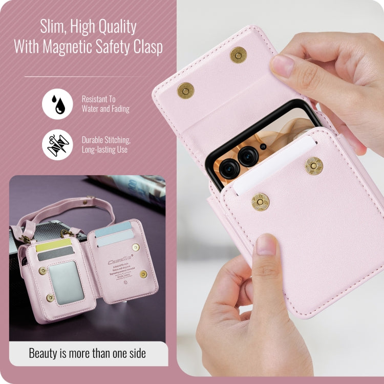 For Motorola Razr Series CaseMe Me50 Mini Lanyard Universal Bag(Pink)