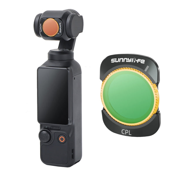 For DJI Osmo Pocket 3 Sunnylife Camera Lens Magnetic Metal Filter, No Impact On Gimbal Reset, Filter:CPL