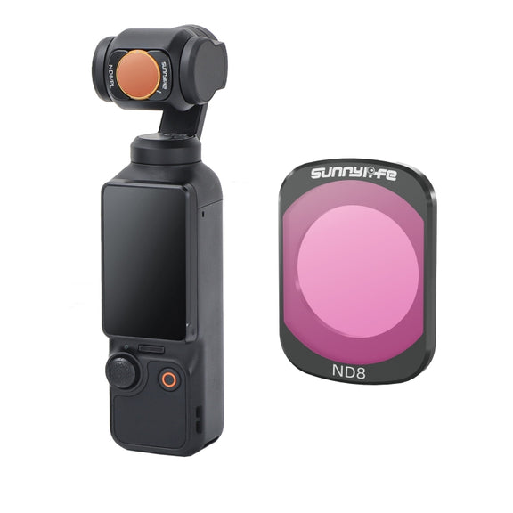 For DJI Osmo Pocket 3 Sunnylife Camera Lens Magnetic Metal Filter, No Impact On Gimbal Reset, Filter:ND8
