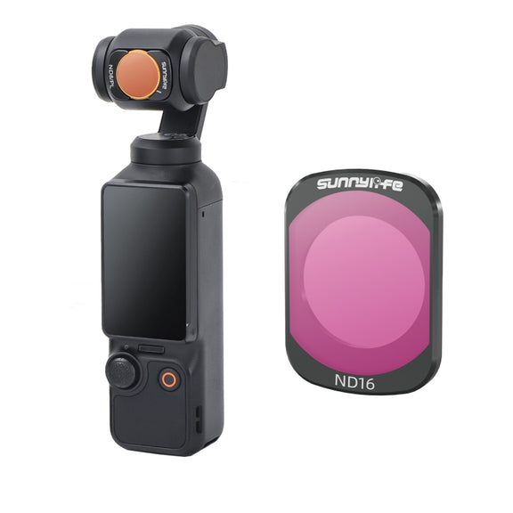 For DJI Osmo Pocket 3 Sunnylife Camera Lens Magnetic Metal Filter, No Impact On Gimbal Reset, Filter:ND16