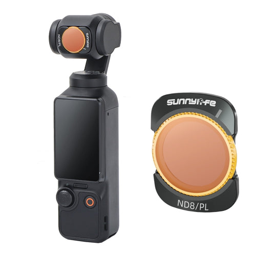 For DJI Osmo Pocket 3 Sunnylife Camera Lens Magnetic Metal Filter, No Impact On Gimbal Reset, Filter:ND8PL - free shipping - PMC Jewellery - Order now!