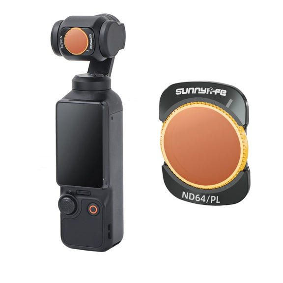 For DJI Osmo Pocket 3 Sunnylife Camera Lens Magnetic Metal Filter, No Impact On Gimbal Reset, Filter:ND64PL