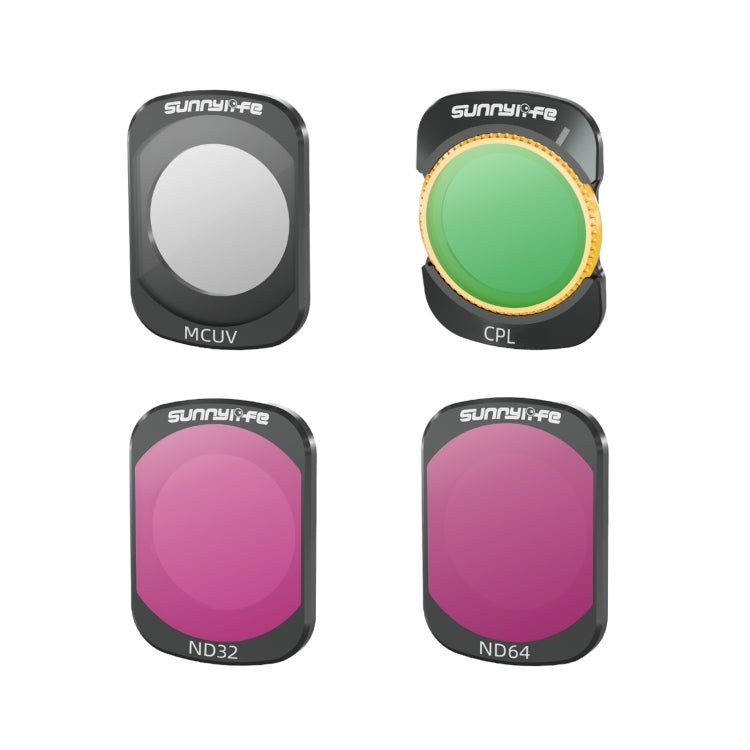 For DJI Osmo Pocket 3 Sunnylife Camera Lens Magnetic Metal Filter, No Impact On Gimbal Reset, Filter:4 in 1 UV CPL ND32 ND64 - free shipping - PMC Jewellery - Order now!