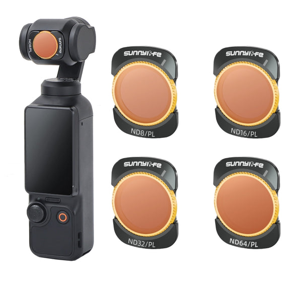 For DJI Osmo Pocket 3 Sunnylife Camera Lens Magnetic Metal Filter, No Impact On Gimbal Reset, Filter:4 in 1 ND8-64PL