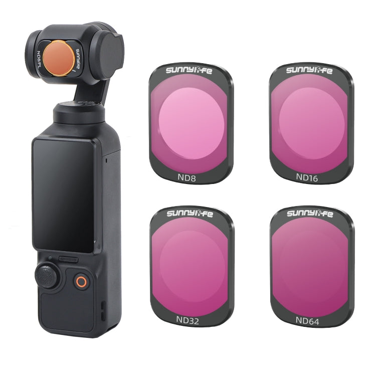 For DJI Osmo Pocket 3 Sunnylife Camera Lens Magnetic Metal Filter, No Impact On Gimbal Reset, Filter:4 in 1 ND8-64 - free shipping - PMC Jewellery - Order now!