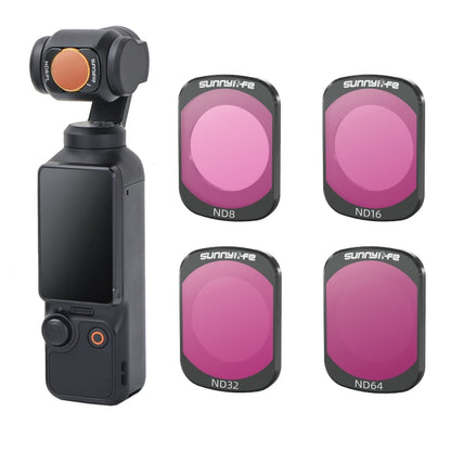 For DJI Osmo Pocket 3 Sunnylife Camera Lens Magnetic Metal Filter, No Impact On Gimbal Reset, Filter:4 in 1 ND8-64 - free shipping - PMC Jewellery - Order now!