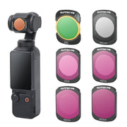 For DJI Osmo Pocket 3 Sunnylife Camera Lens Magnetic Metal Filter, No Impact On Gimbal Reset, Filter:6 in 1 UV CPL ND8-64