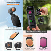 For DJI Osmo Pocket 3 Sunnylife Camera Lens Magnetic Metal Filter, No Impact On Gimbal Reset, Filter:CPL
