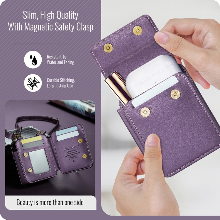 CaseMe Me50 Mini Universal Bag for Apple and Samsung Headphones + Lipstick(Purple)