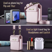 CaseMe Me50 Mini Universal Bag for Apple and Samsung Headphones + Lipstick(Pink)