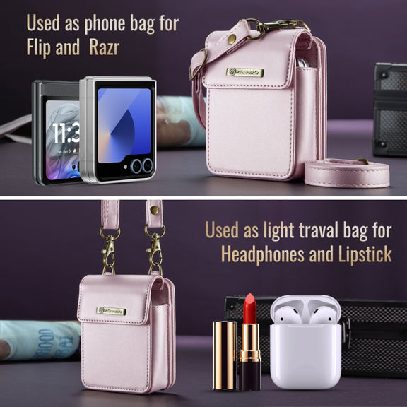 CaseMe Me50 Mini Universal Bag for Apple and Samsung Headphones + Lipstick(Pink)