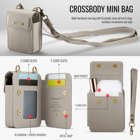 CaseMe Me50 Mini Universal Bag for Apple and Samsung Headphones + Lipstick(Khaki)