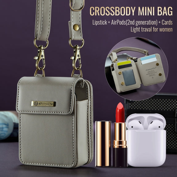 CaseMe Me50 Mini Universal Bag for Apple and Samsung Headphones + Lipstick(Khaki)